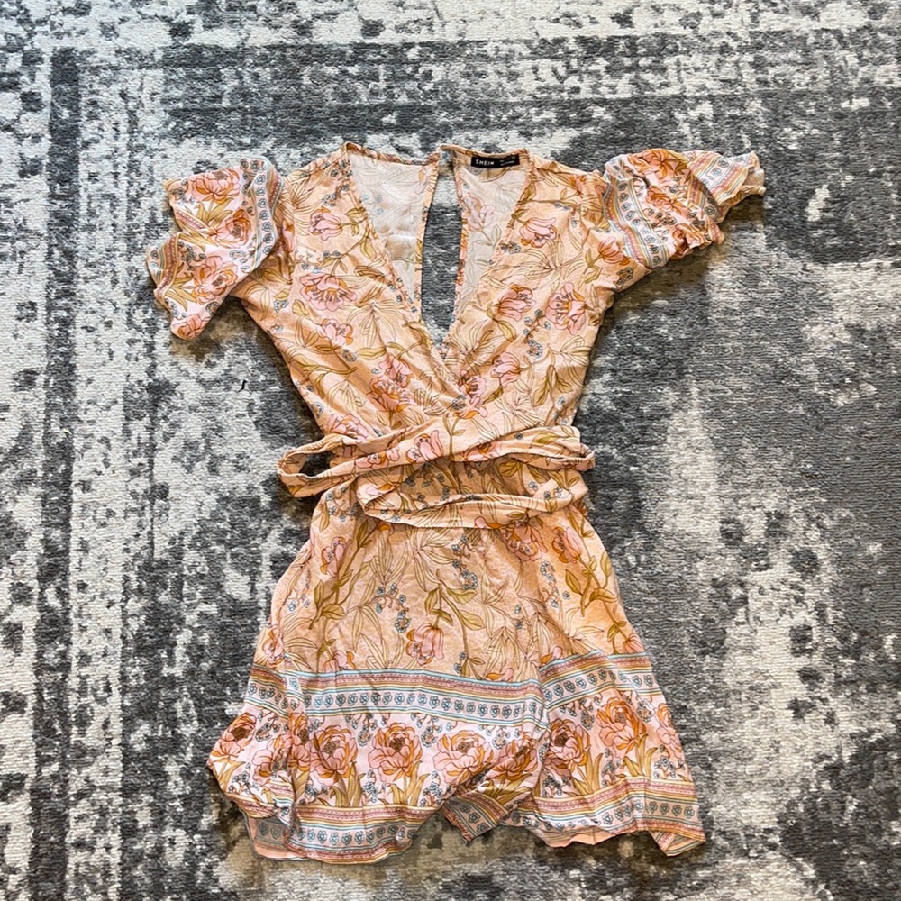 Multicolored Romper Shein